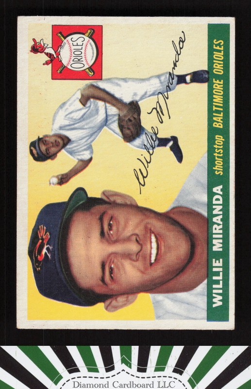 1955 Topps #154 Willie Miranda VGEX+ b, front