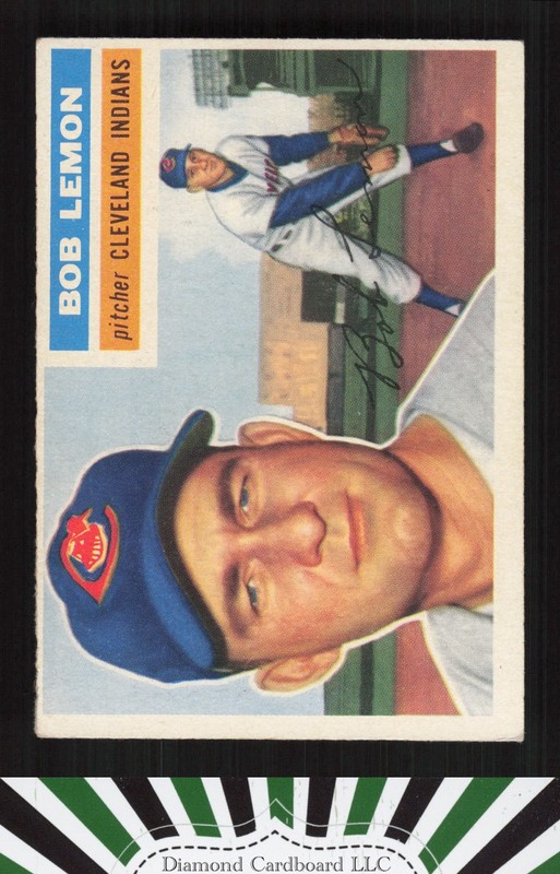 1956 Topps #255 Bob Lemon EX v, front