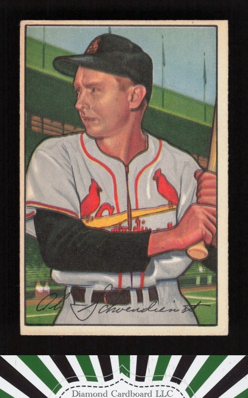 1952 Bowman #30 Al Schoendienst EX c, front