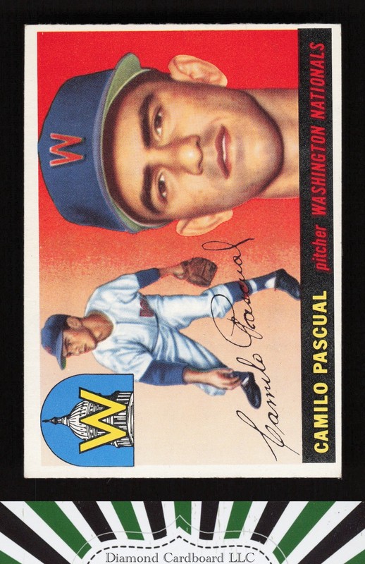 1955 Topps #84 Camilo Pascual EX q, front