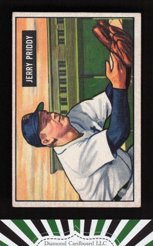 1951 Bowman #71 Jerry Priddy VGEX, front
