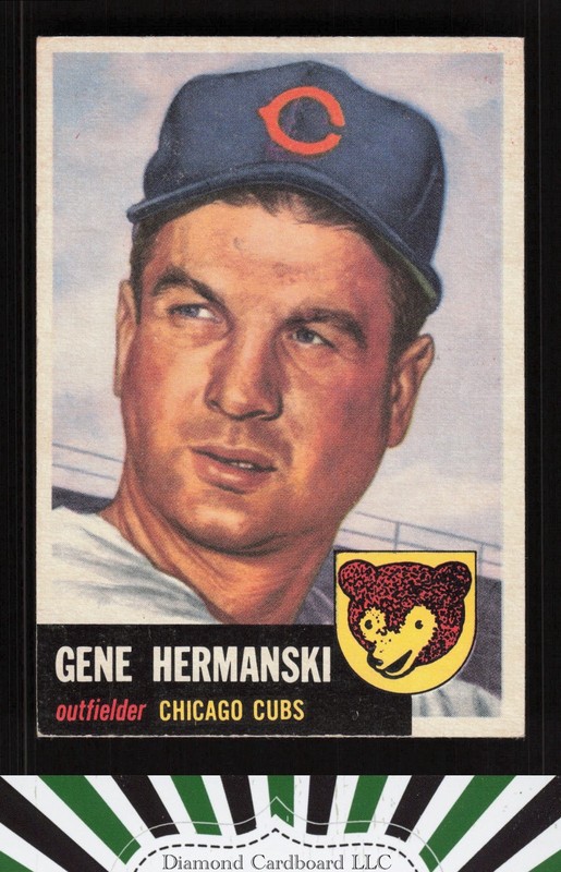 1953 Topps #179 Gene Hermanski EX g, front