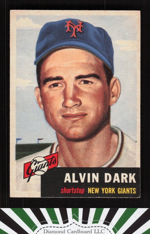 1953 Topps #109 Alvin Dark : Bio uses black text VGEX [LOOKS BETTER] h, front