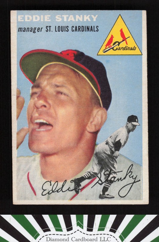 1954 Topps #38 Eddie Stanky EX k, front