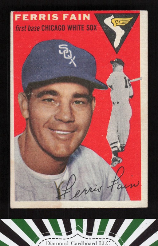 1954 Topps #27 Ferris Fain VG e, front