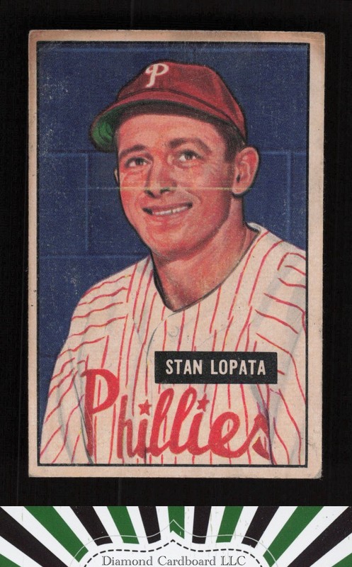 1951 Bowman #76 Stan Lopata GD, front