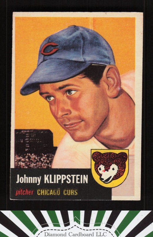 1953 Topps #46 Johnny Klippstein EXMT h, front