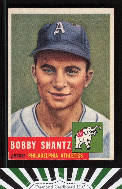 1953 Topps #225 Bobby Shantz VGEX+ g, front
