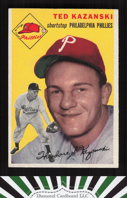 1954 Topps #78 Ted Kazanski EXMT f, front