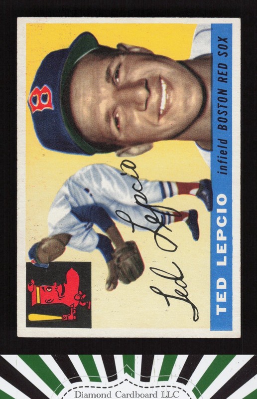1955 Topps #128 Ted Lepcio EXMT h, front