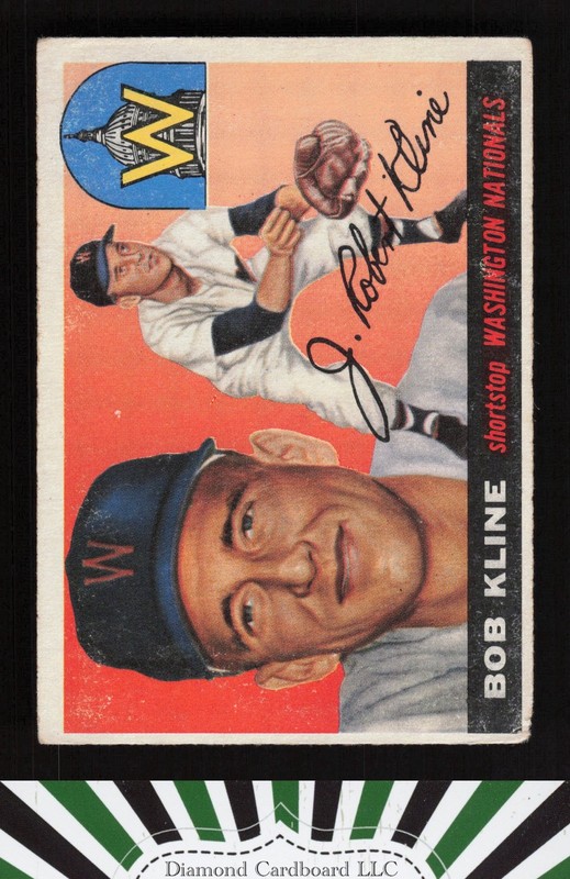 1955 Topps #173 Bob Kline VG d, front