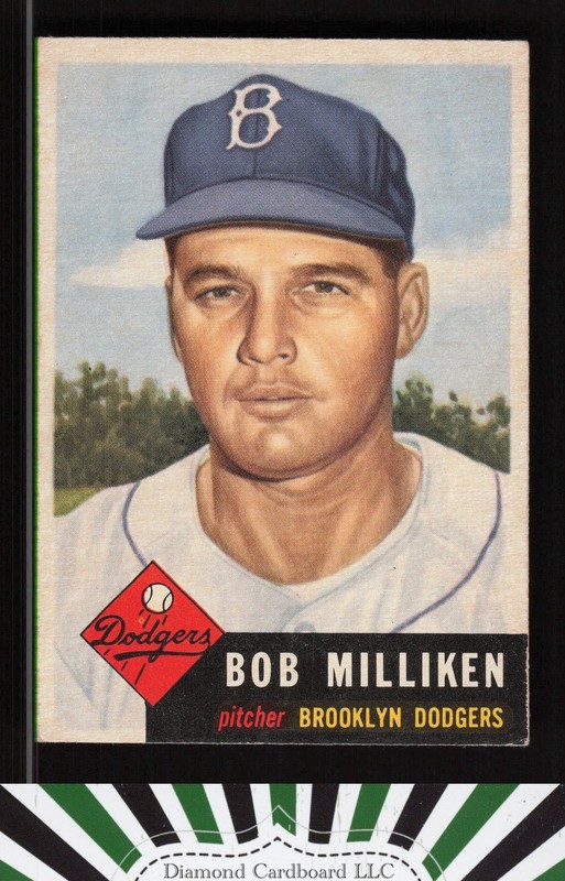 1953 Topps #221 Bob Milliken VG [GREAT EYE APPEAL g, front