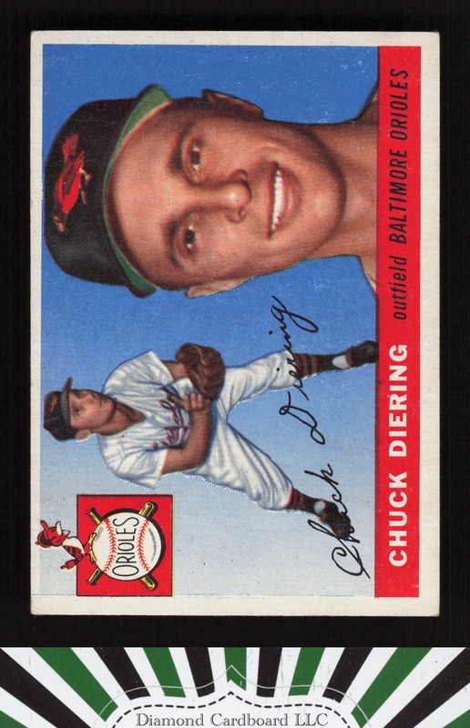 1955 Topps #105 Chuck Diering VGEX+ j, front