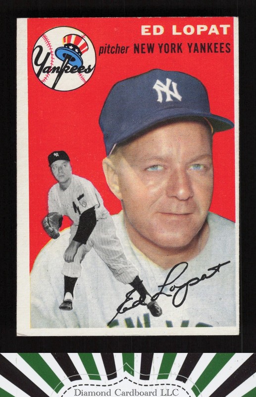 1954 Topps #5 Ed Lopat VGEX l, front