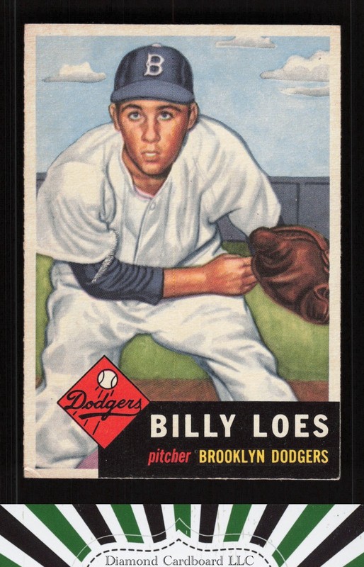 1953 Topps #174 Billy Loes GD [DEAD CENTERED] g, front