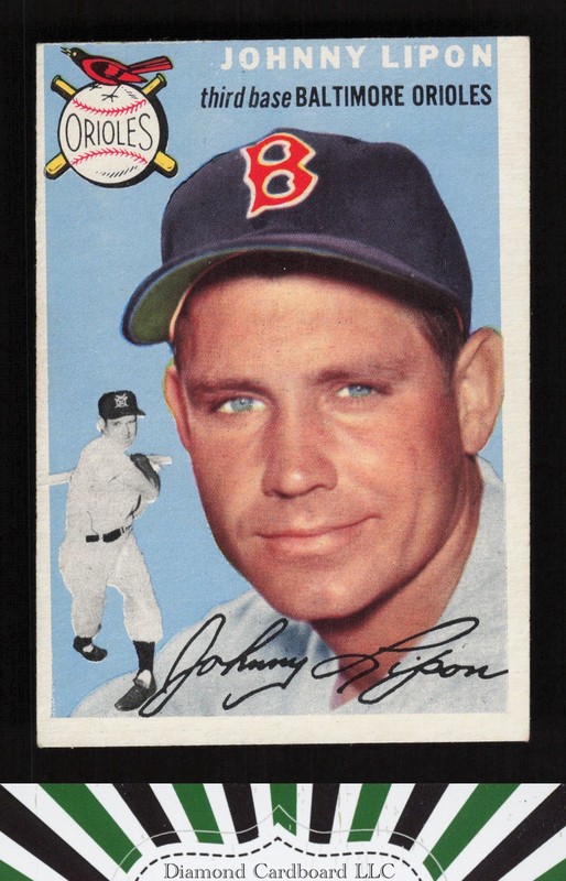 1954 Topps #19 Johnny Lipon EX l, front