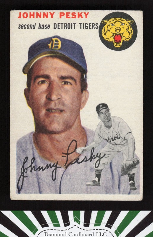 1954 Topps #63 Johnny Pesky VGEX o, front