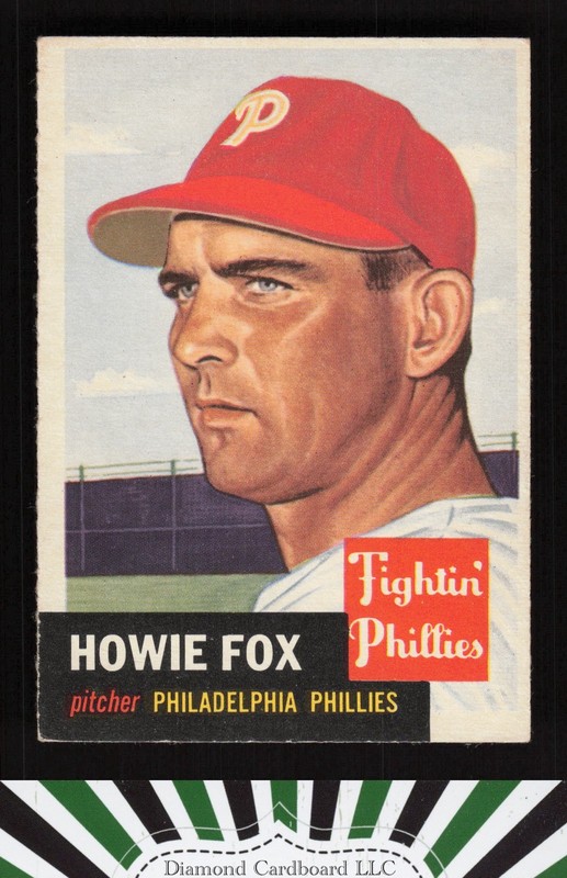 1953 Topps #22 Howie Fox EX h, front