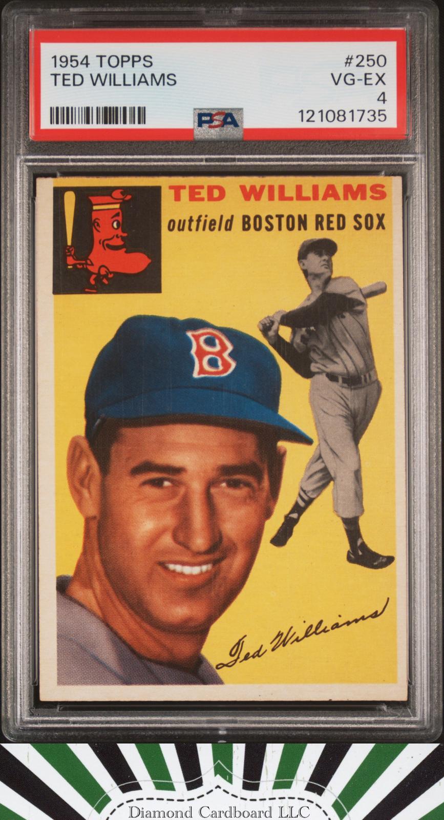 1954 Topps #250 Ted Williams PSA 4 [GOOD EYE APPEAL FOR GRADE], front