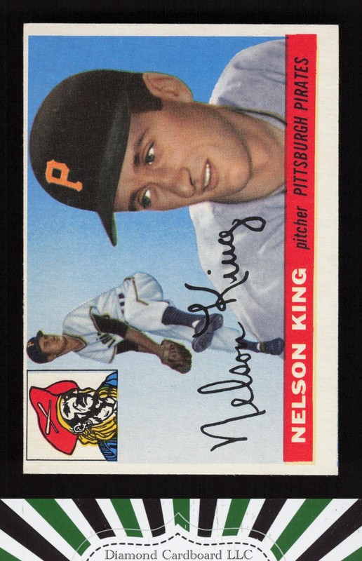 1955 Topps #112 Nelson King EX d, front