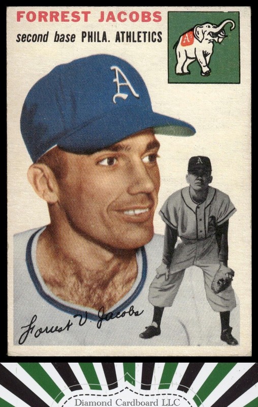 1954 Topps #129 Forrest Jacobs GD+ n, front