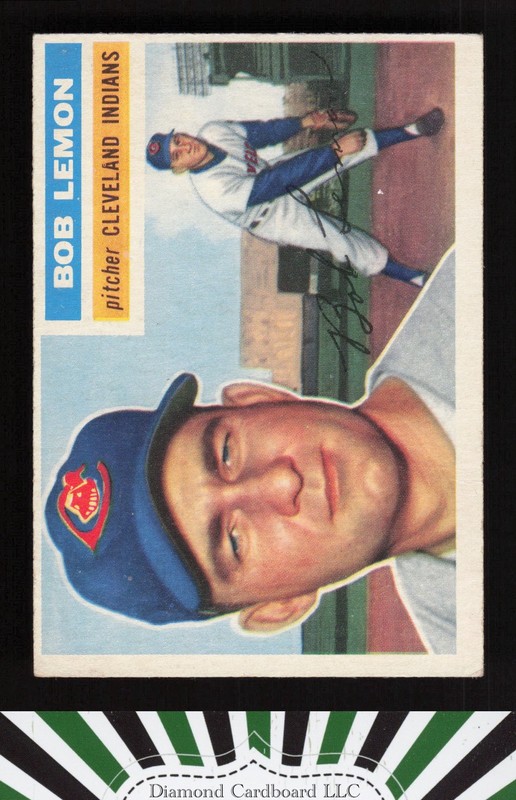1956 Topps #255 Bob Lemon EX g, front