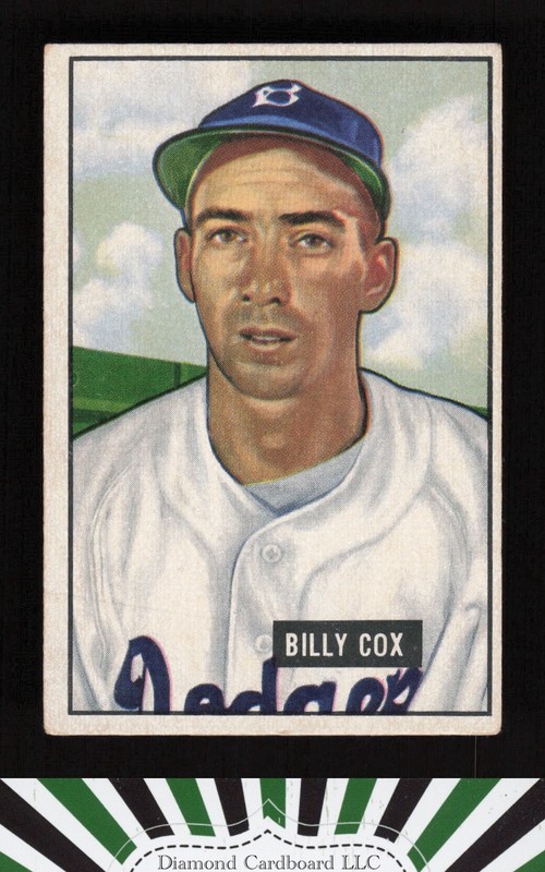 1951 Bowman #224 Billy Cox VGEX, front