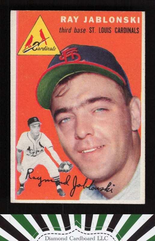 1954 Topps #26 Ray Jablonski EX d, front