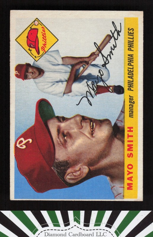 1955 Topps #130 Mayo Smith VGEX e, front