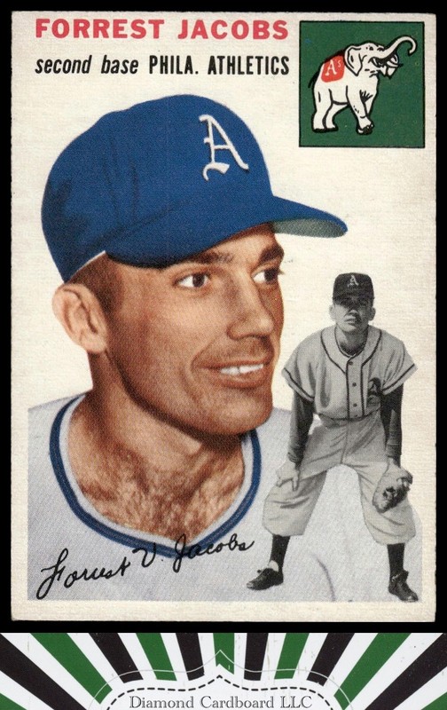 1954 Topps #129 Forrest Jacobs EXMT f, front