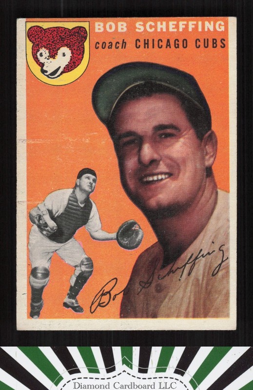 1954 Topps #76 Bob Scheffing VGEX g, front