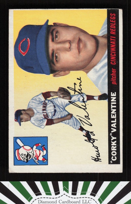 1955 Topps #44 Corky Valentine VG j, front