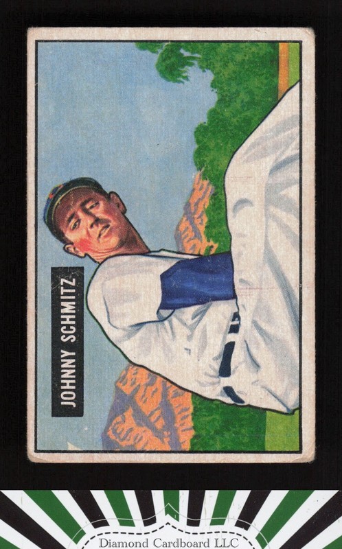1951 Bowman #69 Johnny Schmitz VG, front