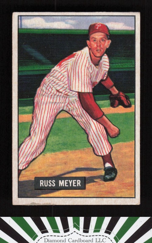 1951 Bowman #75 Russ Meyer GD+, front