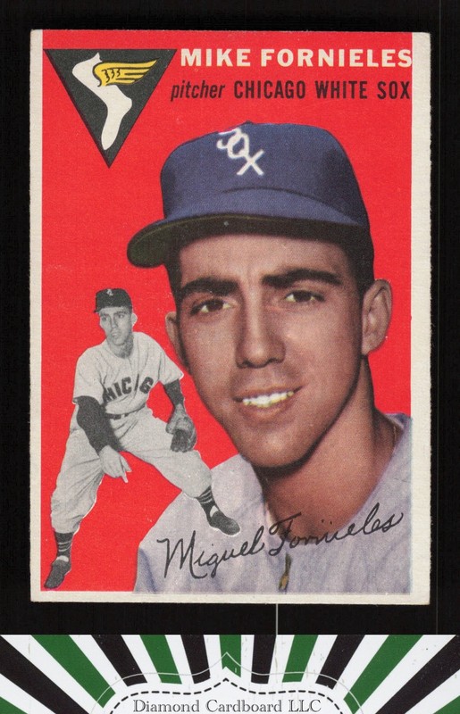 1954 Topps #154 Mike Fornieles VGEX h, front