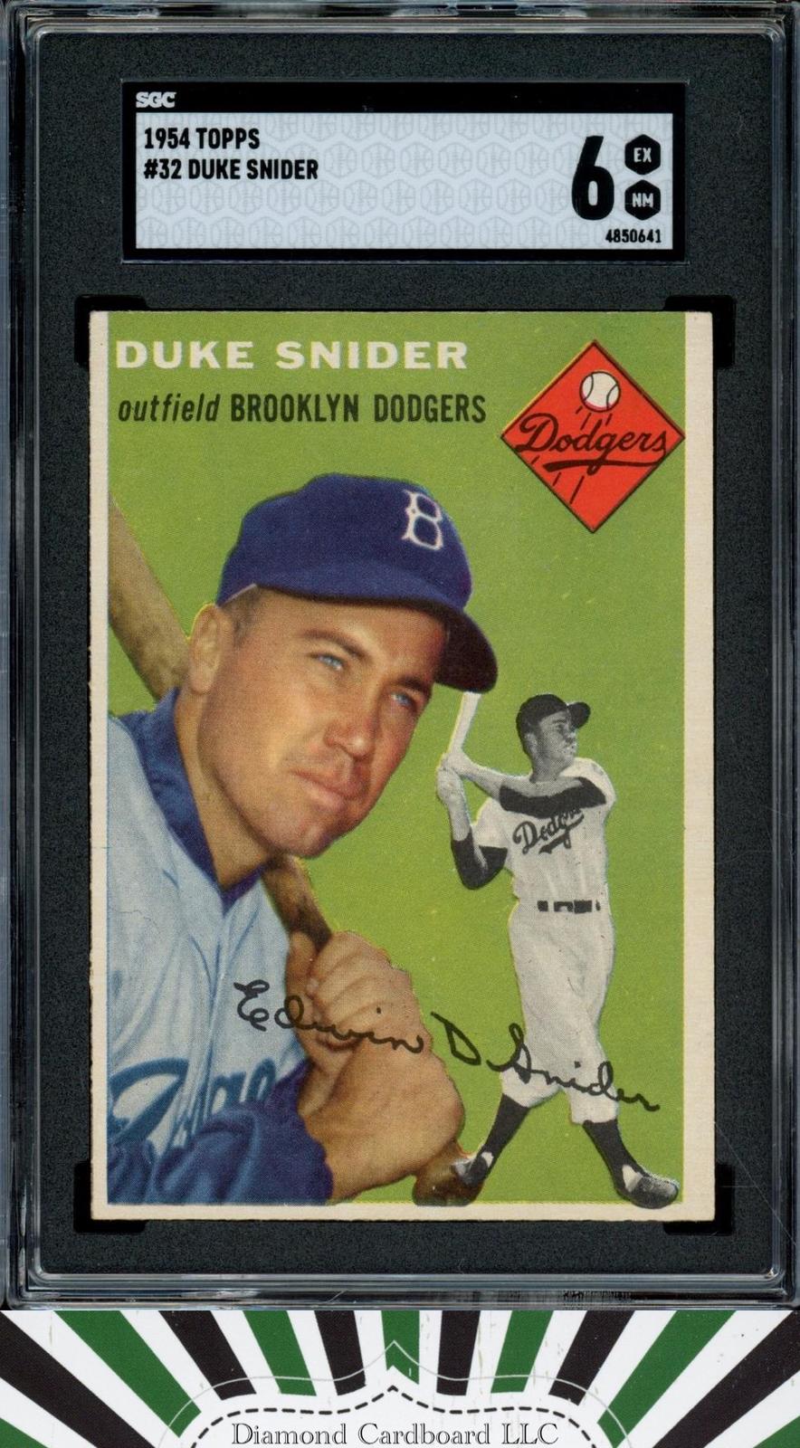 1954 Topps #32 Duke Snider SGC 6, front