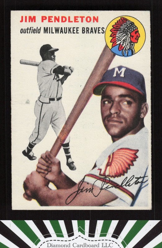 1954 Topps #165 Jim Pendleton EX n, front