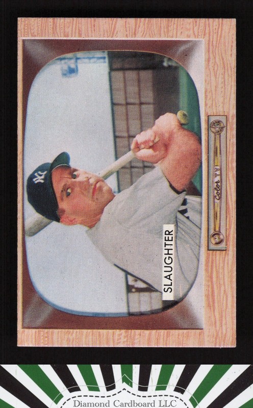 1955 Bowman #60 Enos Slaughter EXMT+ c, front