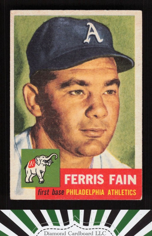 1953 Topps #24 Ferris Fain VG f, front