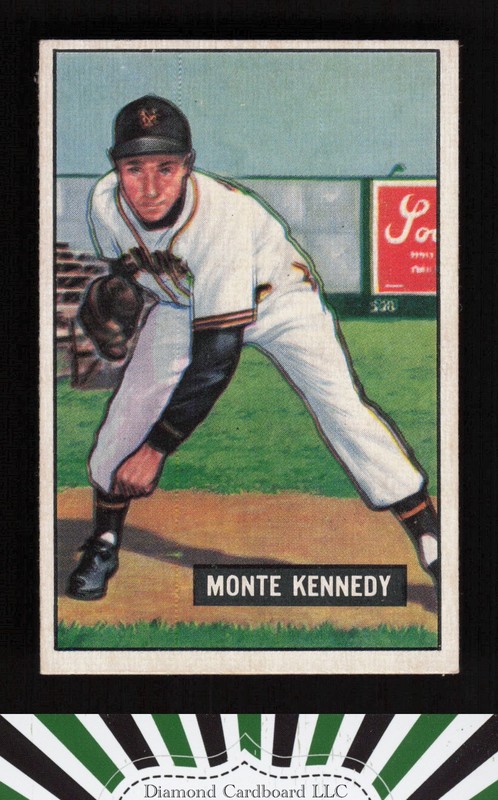 1951 Bowman #163 Monte Kennedy VGEX, front