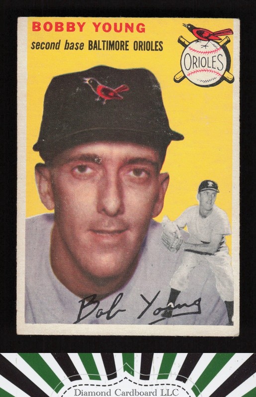 1954 Topps #8 Bobby Young VGEX j, front