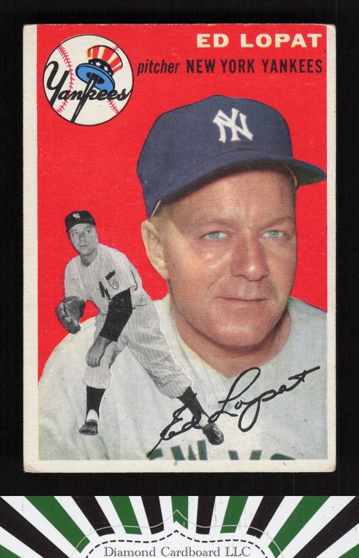 1954 Topps #5 Ed Lopat VG+ a, front