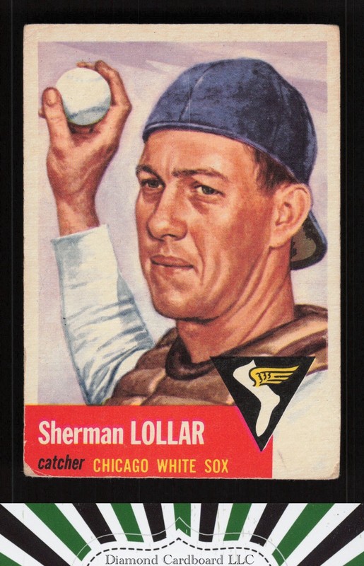 1953 Topps #53 Sherm Lollar VG f, front