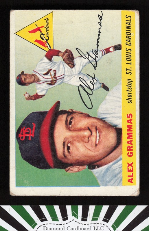 1955 Topps #21 Alex Grammas GD a, front