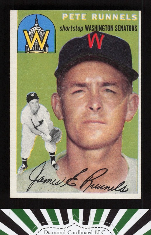 1954 Topps #6 Pete Runnels VGEX b, front