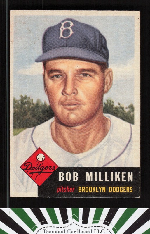 1953 Topps #221 Bob Milliken EX e, front