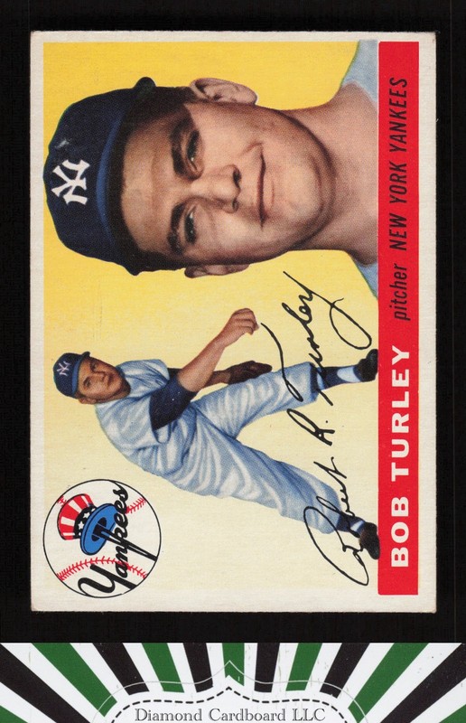 1955 Topps #38 Bob Turley VGEX m, front