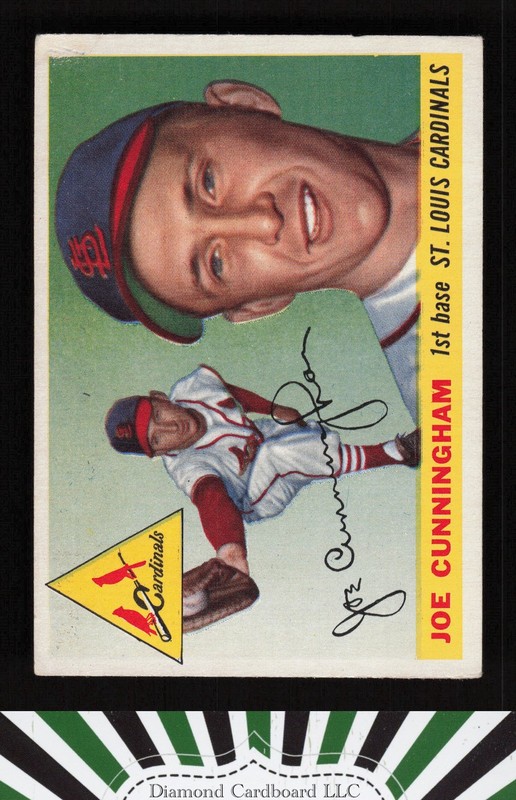 1955 Topps #37 Joe Cunningham GD+ d, front