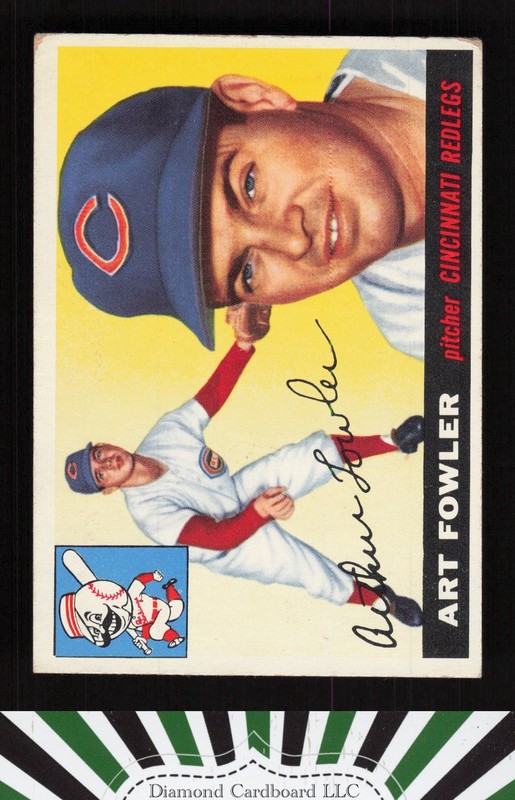 1955 Topps #3 Art Fowler VGEX b, front