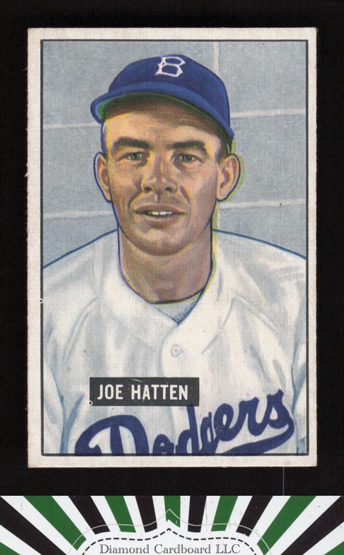 1951 Bowman #190 Joe Hatten VGEX+, front